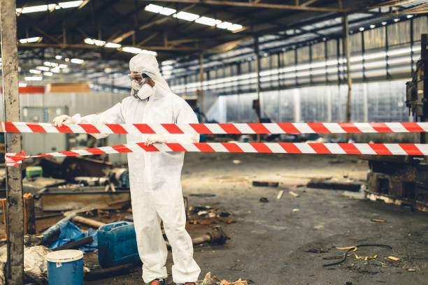 Professional Biohazard technician working in Alamo, TX